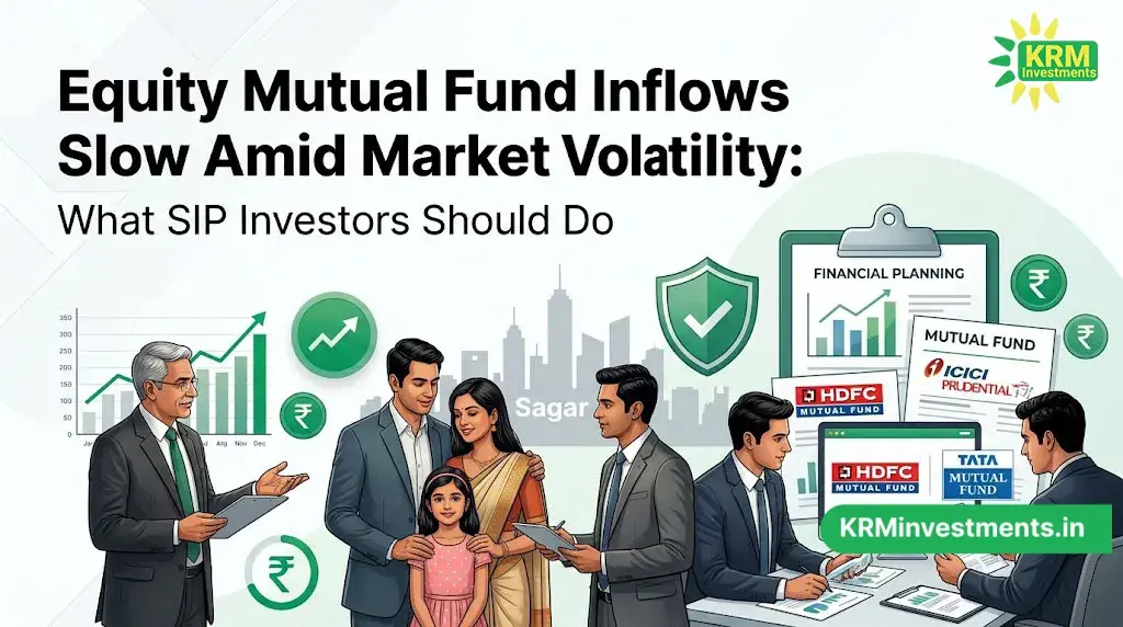 Equity Mutual Fund Inflows Slow Amid Market Volatility: What SIP Investors Should Do | Mutual Fund Guide by KRM Investments