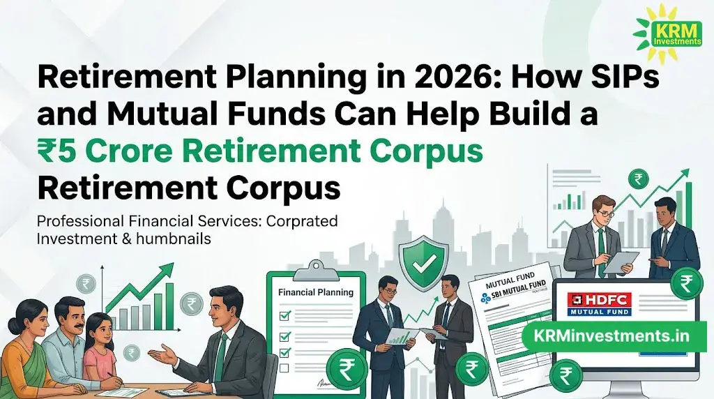 Retirement Planning in 2026: How SIPs and Mutual Funds Can Help Build a ₹5 Crore Retirement Corpus | Mutual Fund Guide by KRM Investments